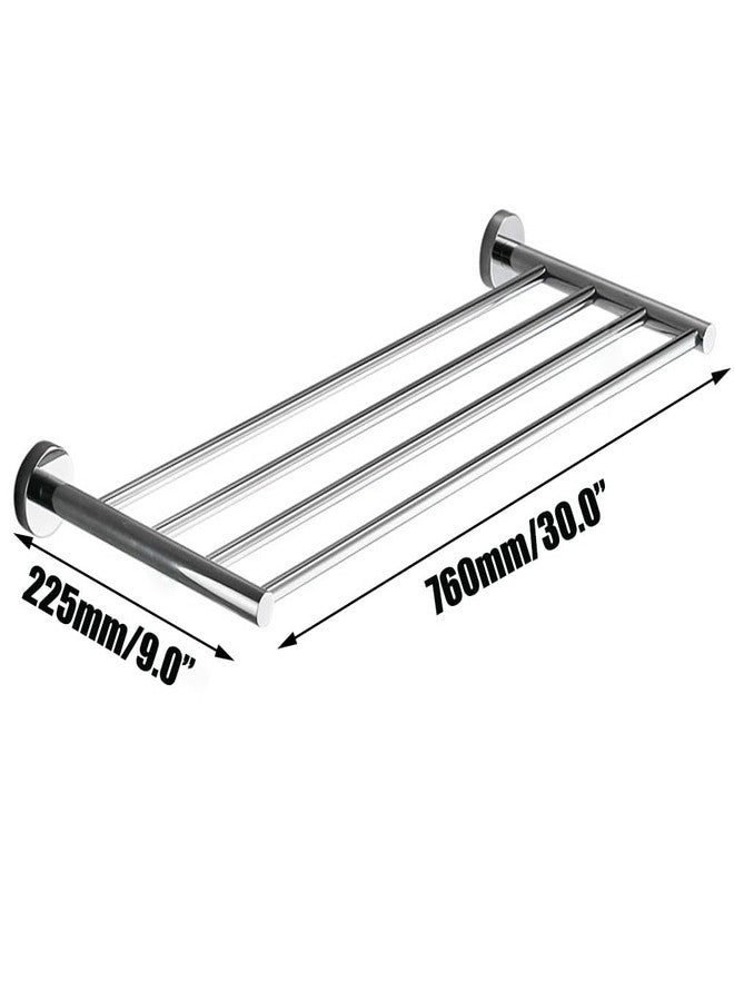 MINGFANITY 2-Tier Towel Racks for Bathroom Wall Mount, Bath Towel Holders for Toilet Kitchen Double Towel Hanger, 30 inch Towel Shelves Stainless Steel, Polished Finish - Image 2